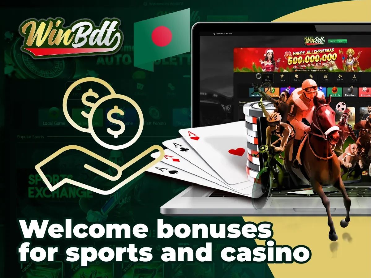 Winbdt Welcome bonuses for sports and casino